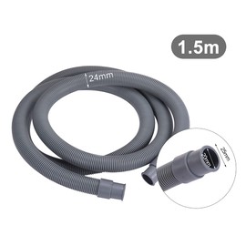 RoxNvm Universal Washing Machine Hose, Drain Hose Extension, Replacement Drain Hose Extension Kit with Double Head Connector and Fixings for Washing Machine, Dishwasher and Other Applications (1.5 m)