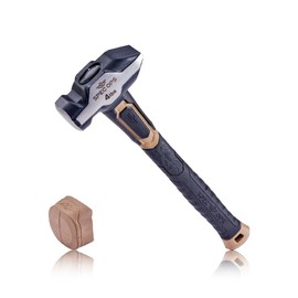 Spec Ops Tools Blacksmith Hammer, 4 lb Sledgehammer with Removable Soft Mallet Cap & Bi-Material Shock Absorbing & Vibration Dampening Handle, 3% Donated to Veterans, Black/Tan