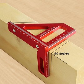 Lyshujli 3D Multi Angle Measuring Ruler,45/90 Degree Miter Triangle Ruler,3D Saddle Square Carpentry Square Drawing Line Ruler