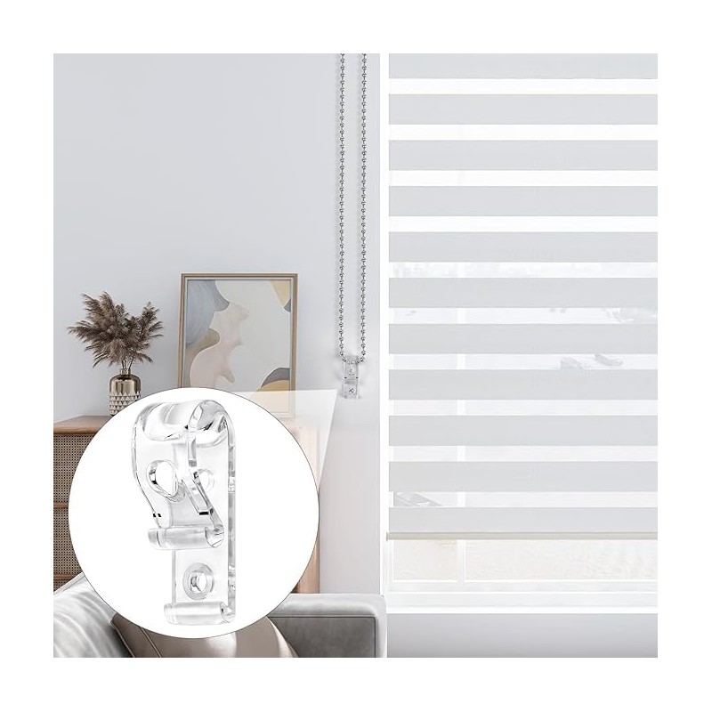 10Pcs Roller Shade Clear Safety Chain & Cord Guide Fixation