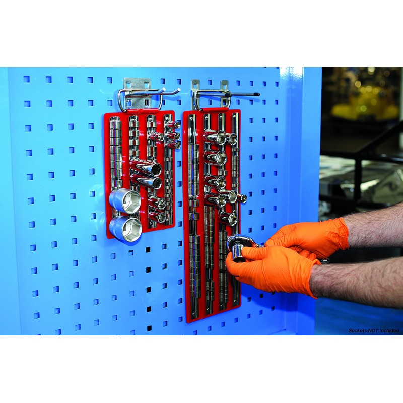 Laser 2789 Socket Rail Rack - Small, Red
