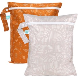 Bumkins - Bolsa húmeda impermeable para bebé, viajes, traje de natación, pañales de tela, piezas de bomba, piscina, gimnasio, artículos de tocador, correa para cochecito, guardería, bolsa reutilizable