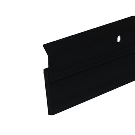 Heavy Duty Weight Aluminum with Long Vinyl Door Sweep (Black, 4 FT)