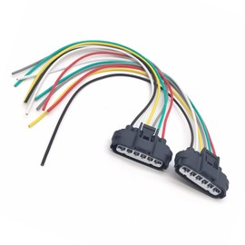 Shakas Wire Harness Plug, 6-Wire 6-Plug DJ7045A-3.5-21 Pigtail Adapter Connector, Modified Replacement for 90980-11858 Parts, Plug and Play, Universal Fit for Most Cars (Black)