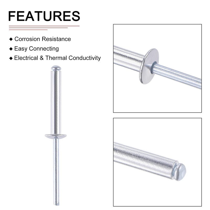 DTGN 5mm x 30mm (DxL) 60pcs Blind Rivets Mechanical Connection