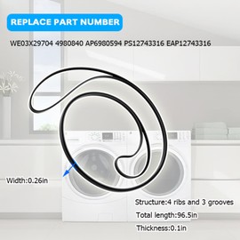 WE03X29704 Dryer Drive Belt for GE Dryer GFD55GSSN0WW GFD85ESSN0WW