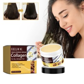 EELHOE Essence Collagen Repair Dry Short-Tempered Knot Strong Moisturizing Smooth Hair Filmvolume: 100g, color: Ivory