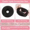Benehair Human Hair Messy Bun Straight Hair Scrunchies for Women