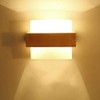 Ganeep Scandinavian Nordic Wood Wall Light Glass Lampshade Corridor Balcony