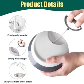 SupRovare 900ML Zwiebelschneider, Gemüse Zwiebel Zerkleinerer, Gemüseschneider Manuell, Obstmixer Küche Multizerkleinerer für Salat Fleisch Knoblauch Nüsse Obst Kräuter