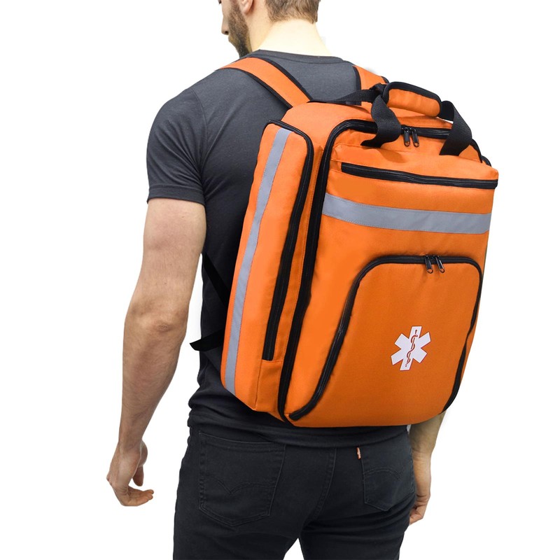 First Aid Bag Multi-Pocket Empty Emergency Backpack First Responder Trauma