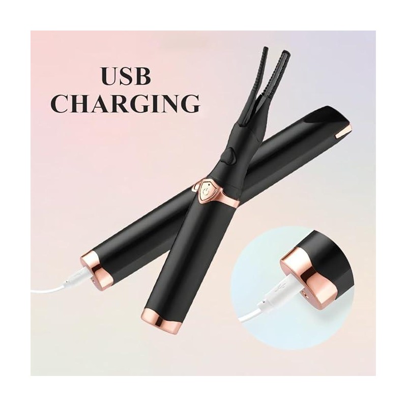 [Best Gifts]Long Lasting Heated Eyelash Curlers, Double-sided Electric Eyelash Curler