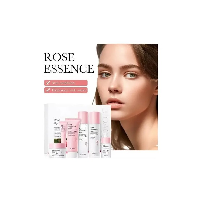 Bioaqua De Rosas Con Ácido Hialurónico Hidratante 6 Piezas