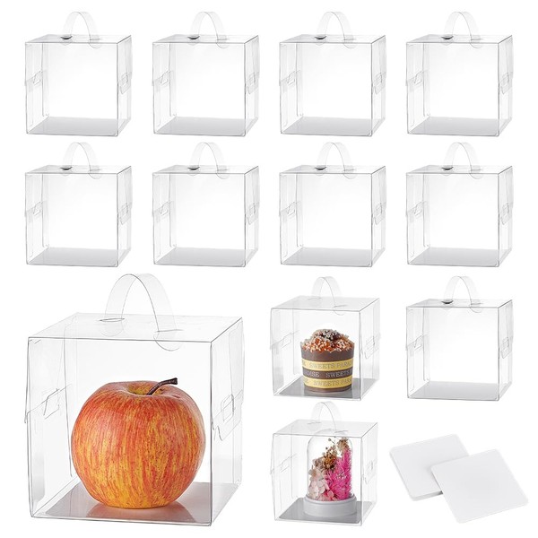 NBEADS 20 Sets Hanging Transparent Gift Boxes, 11 x 11