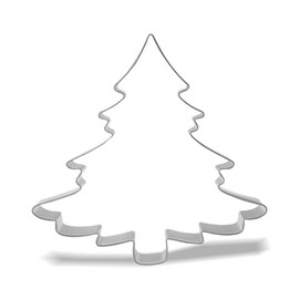 Keewah Christmas Tree Cookie Cutter, 5”, Stainless Steel