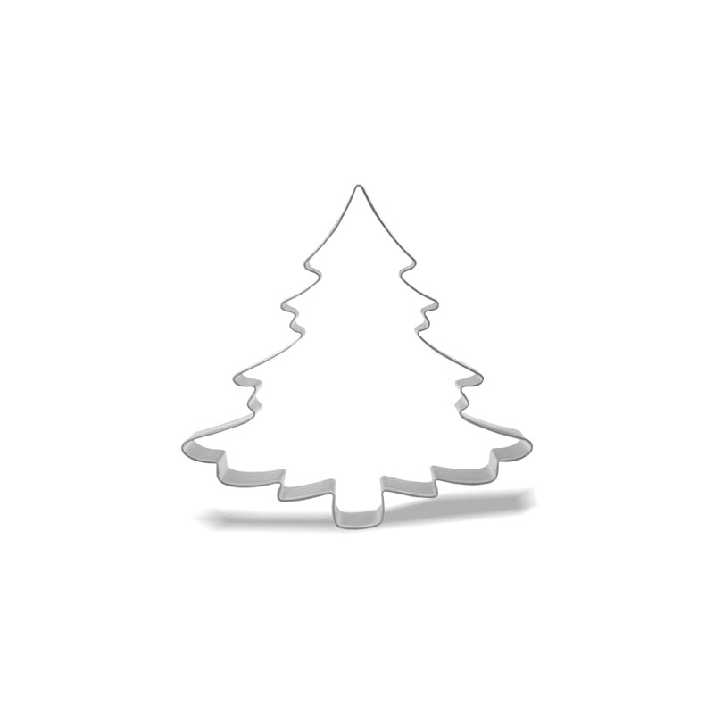 Keewah Christmas Tree Cookie Cutter, 5”, Stainless Steel