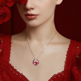 YAFEINI Dragon Necklace Gifts for Women Girls Sterling Silver Crystal Dragon Pendant Necklace Jewellery Christmas Birthday Gifts, Sterling Silver