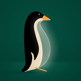 Night Light, Children's Lamp, LED Lamp, Children's Room Decoration, Lighting for Children and Adults, Room Decoration, USB Colourful Light, Lamp (Penguin)