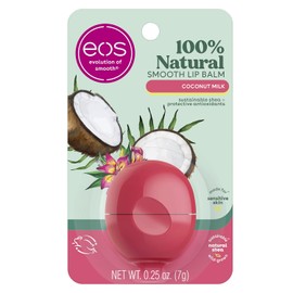 EOS Lip Balm - Bálsamo labial EOS Visibly Soft Sphere, leche de coco, hidratación duradera, 0.25 onzas