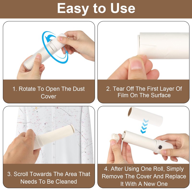Lint Roller, Clothing, 10 Rolls of 30 Sheets and 1