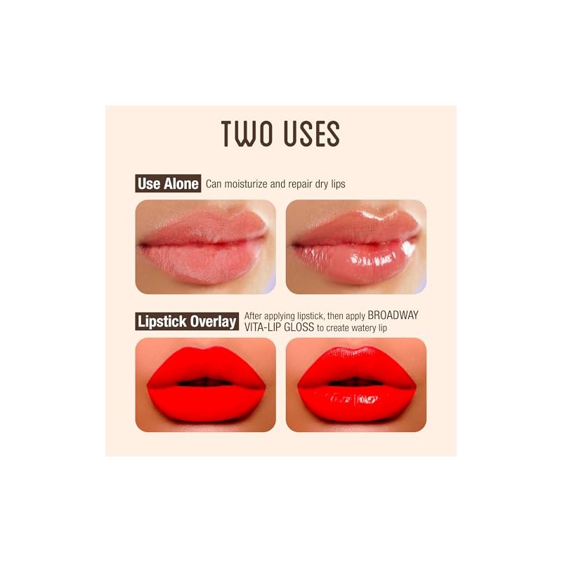 KISS Broadway - Brillo de labios transparente, 14 ml, 12