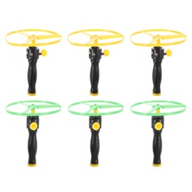 Kisangel 3 Sets Pull String Flying Disc Flying Propellers Pull Cord Toy Pull String Flying Saucers for Party Favors and Prizes