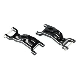 LCX Racing RC Car CNC Machined Aluminum Heavy Duty Front Suspension Arm Set for LOSI 1/16 Mini-B Buggy 1/18 Mini-T 2.0 Stadium Truck, Upgrades Parts Accessories (Front Arm Set)