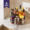 LAMU 4 Pack 12in Lazy Susan Organizer, Clear Lazy Susan