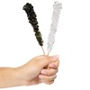 Black and White Rock Candy Sugar Sticks - 12 Individually