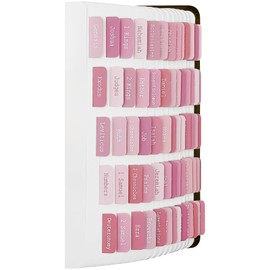 ZIEYOMI- Bible Tabs, Bible Journaling Supplies, Large Print Bible Tabs for Women and Men, 66 Bible Index Tabs Old and New Testament, Bible Accessories, Include 14 Blank Bible Book Study Tabs - Pink