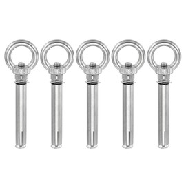 MECCANIXITY Concrete Eye Bolt Expansion Eyebolt M8x90mm 304 Stainless Steel Expansion Lifting Bolts Ring Screw Eye for Ceiling Concrete Wall Brick Masonry, Pack of 5