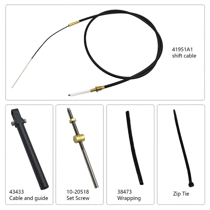 GOLACOD Lower Shift Cable Kit Fit for MerCruiser Alpha Gen
