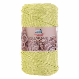 250 g Macrame Ideo Knitting Yarn Plain Colours Macrame Yarn Crochet Yarn Braiding Yarn Knotting Yarn Craft Choice of Colours Colour: Pastel Yellow
