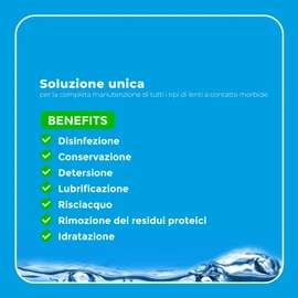 Univis Bio Soluzione Unica per Lenti a Contatto. Con Acido ialuronico ed Aloe vera - Pocket Pack 2x60 ml + 2 Portalenti inclusi (compatibile con cassetta della posta)