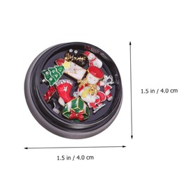 Outanaya Christmas Nail Art Charms DIY Rhinestones for Festive Manicure Includes Santa Snowflake Christmas Tree Designs for Salon Home Use