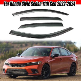 ZTT Window Visor Rain Guard Deflector For Honda Civic Sedan 11th Gen 2022 2023 2024
