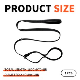 Dog Lead – Figure of 8 Anti-Pull Training Lead for Dogs, Adjustable 2.5 * 180cm Nylon Long Line, No-Pull Slip Rope Leash, Reflective & Durable Dog Leash for Small, Medium & Large Breeds