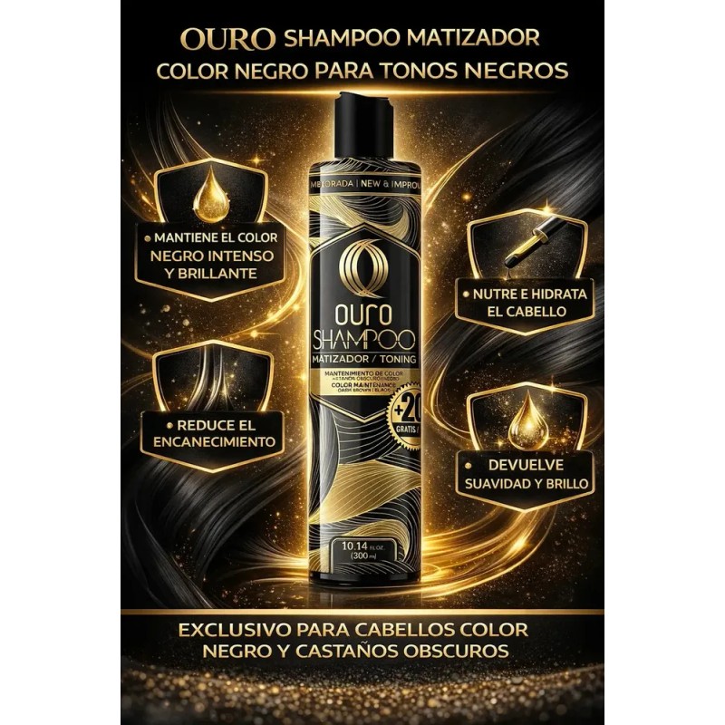 Shampoo Ouro® Matizador Negro 250 Ml