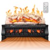 21 Inches Electric Fireplace Insert Log Heater, 5 Flame Brightness,