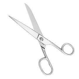 JISTL Craft Scissors Sharp Blades Fabric Scissors Rubber Soft Grip Handle Multipurpose Scissors Suitable for Sewing/Arts/Crafts/Office/School and Home (Silver 7inch)