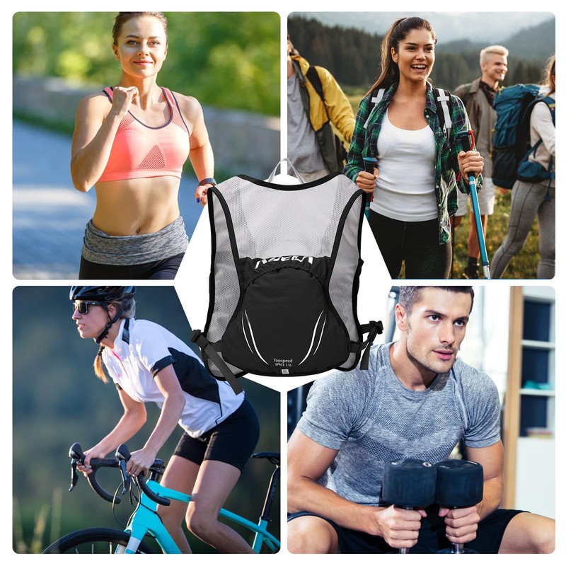 Running Vest for Women Men,Adjustable Chest Straps Running Hydration Vest,