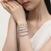5 Pcs Chain Bracelets for Men Women - Sturdy Stainless