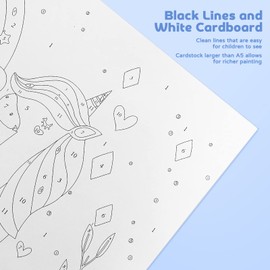 Nariolar Paint by Numbers for Kids Ages 4-8 with 7X9.5 inch Pre-Printed Cardboard,12 Acrylic Paint Pots and 3 Painting Brushes, Room Decor for Children,(Koala)