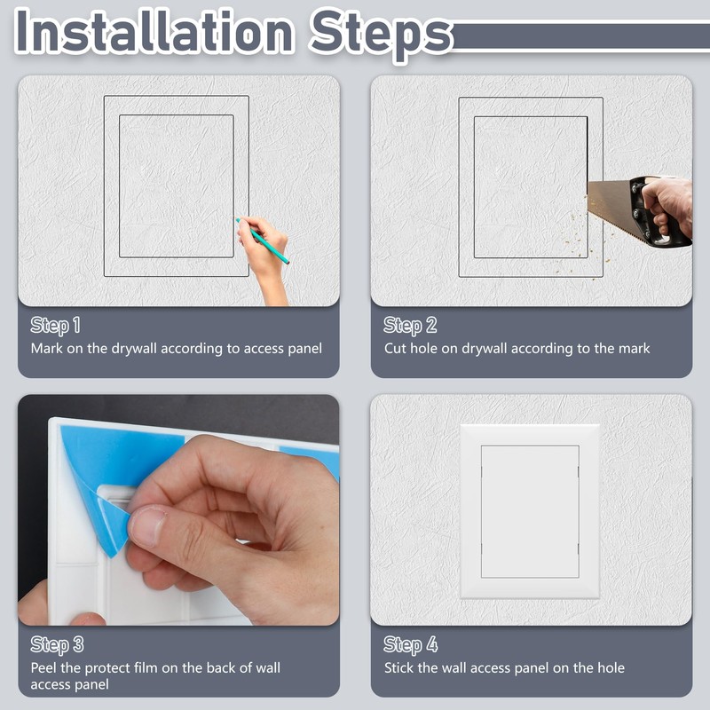 Flamorrow Access Panel for Drywall, Plumbing Access Door, 5" x
