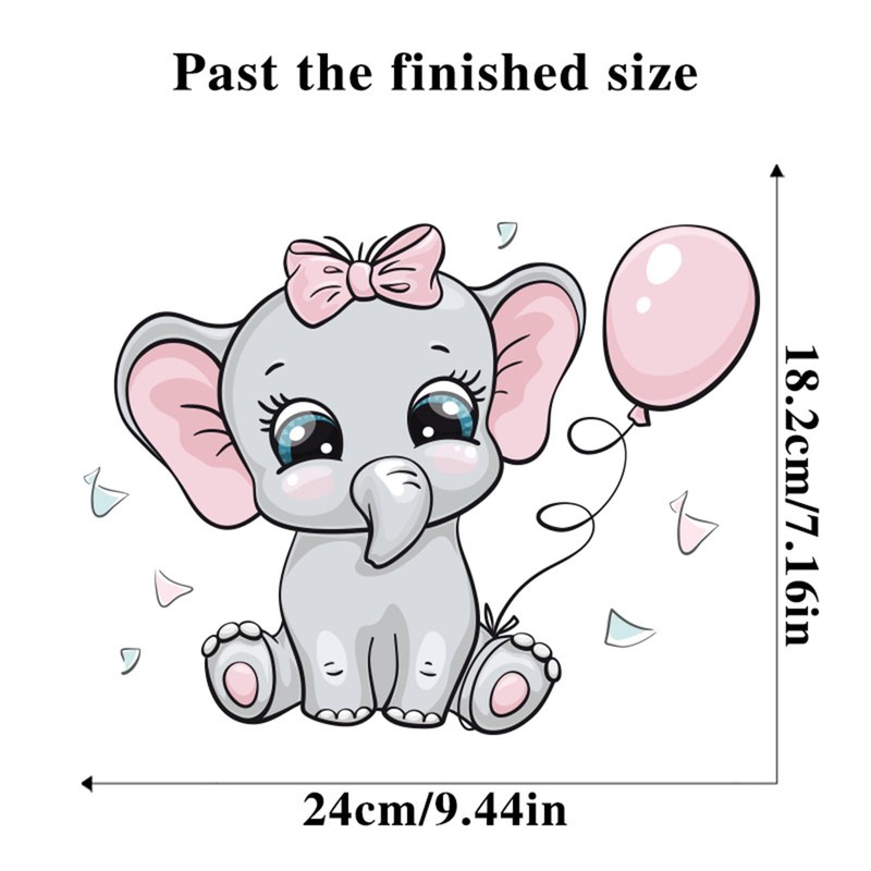 Elephant Wall Art Nursery - Animal Wall Stickers Lovely Elephant