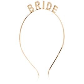 Lux Accessories Gold Tone Bride Bridal Bachelorette Verbiage Crown Headband