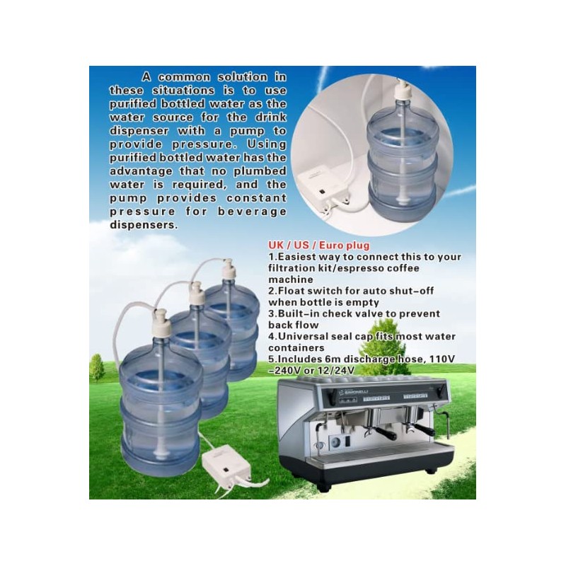 YEEHEMES Bottled Water Dispenser Pump System Plus BW4000A 1GPM for