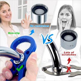 8 Pcs Aerator Key Faucet Removal Tool Set, Wrench with Housing Tool, Replacement Cache Aerator for Sink M 16.5, 18.5, 21.5, 22, 24mm Faucet Flow Limiter (8 Pcs)