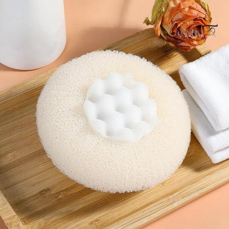 Super Soft Sunflower Suction Cup Bath Ball, New Upgraded 2-in-1