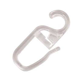 DELFRA 100 Clip Over Hooks 6 mm Transparent – Folding Hooks for Curtain Rings